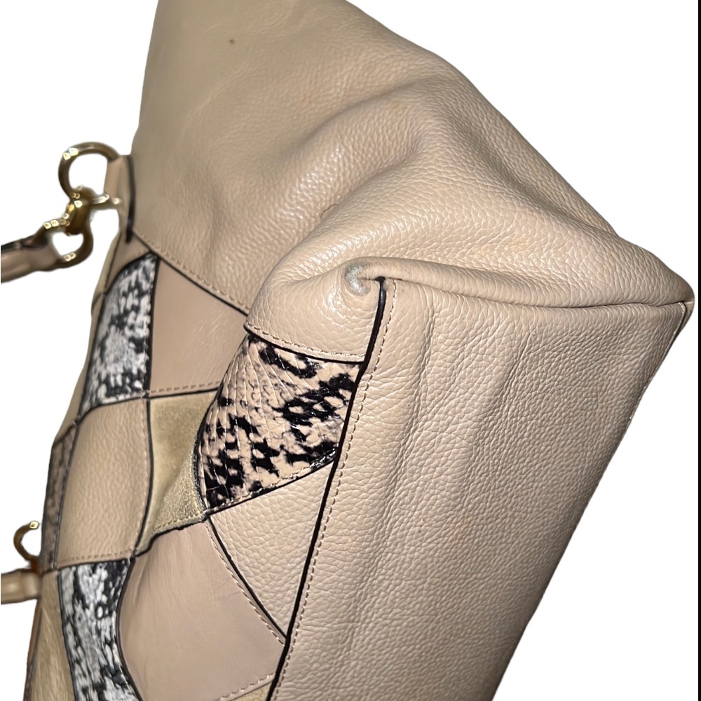 Coach Beige Snake Patchwork Ava Bag With Gold-Ton… - image 8